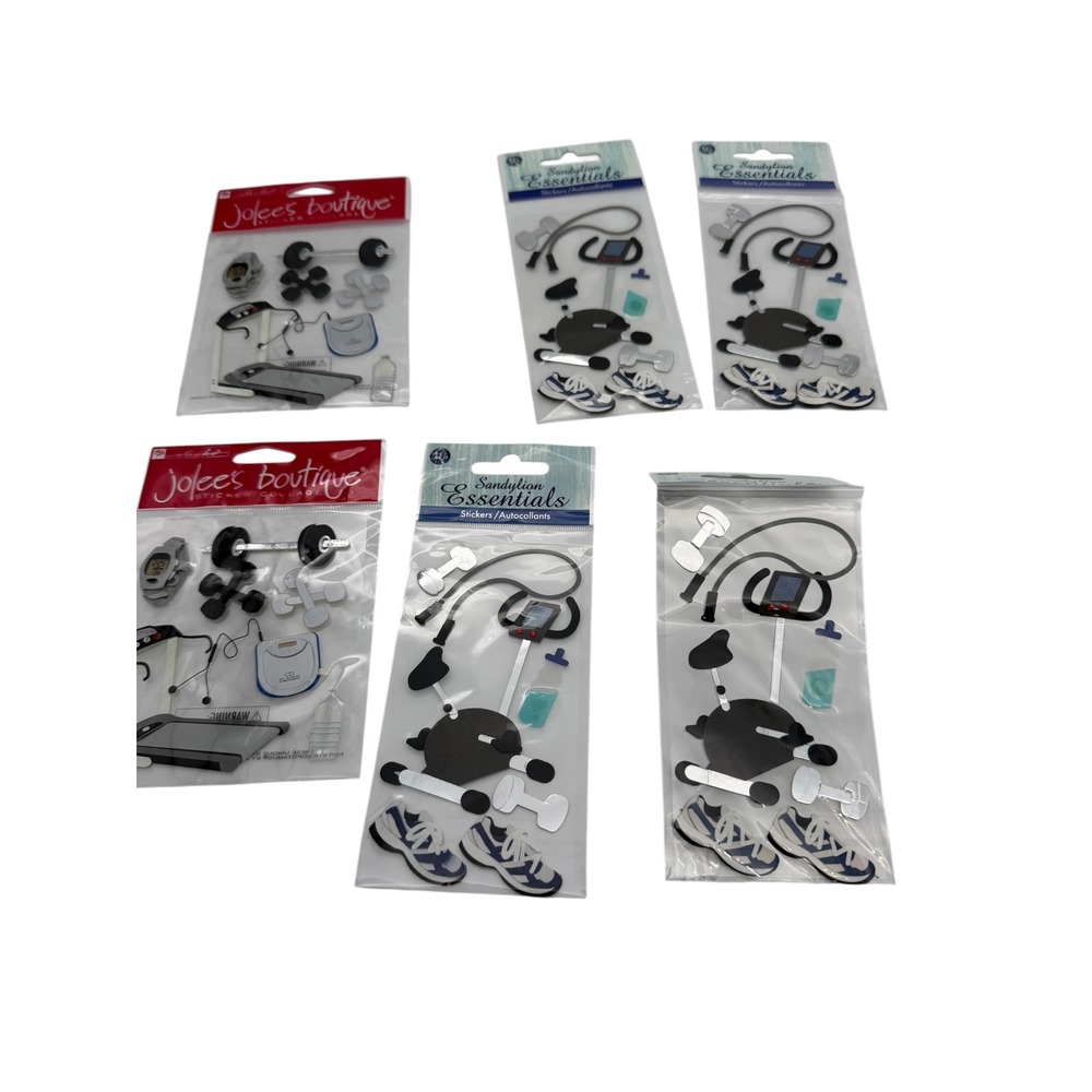 Jolee's Boutique Sandylion Essentials Fitness Gym Stickers 6 Packs New